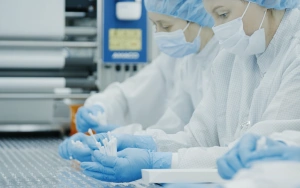 Employees working on swab manufacturing in the United States